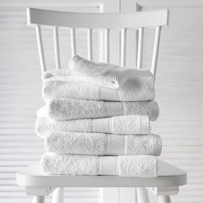De Witte Lietaer Handdoeken Helene Wit 50 x 100 cm - 6 stuks - Katoen