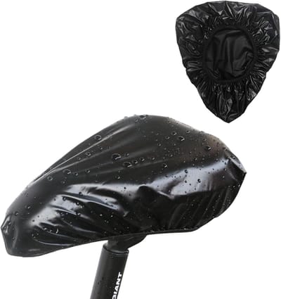 Dailygoods - 1 x waterdichte fietszadelhoes van pvc, eendelig, met elastisch koord, waterdichte bescherming zonder naden, voor betere duurzaamheid, aanpasbaar aan de meeste fietszadels
