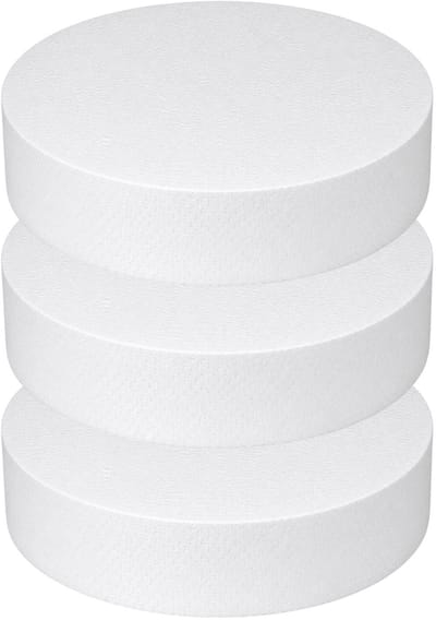 Piepschuim vormen - cirkel - 3x - D22,5 x 4 cm - styropor hobby / DIY vorm - basis knutselfiguren
