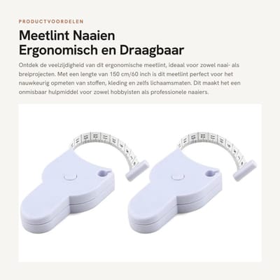 Dailygoods- Meetlint 150cm - 2Pcs - Draagbaar - Lichaamsmeetlint - Nauwkeurig - Elastisch ontwerp - Tailleband