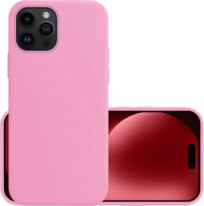 Hoesje - Geschikt voor Apple iPhone 15 Pro - Sterk & Shockproof - Hoes Cover - Siliconen Case - Lichtroze