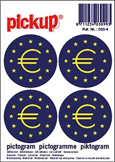 Pickup Mini Pictogram 4,7x4,7 cm - Euroteken rond diameter klein