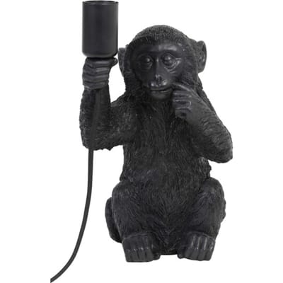 Light & Living Tafellamp Monkey - Zwart - 20x19,5x34cm - Bohemian - Woonkamer - Slaapkamer
