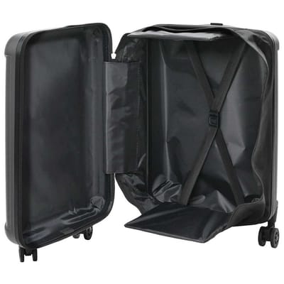 vidaXL - Koffer - met - slot - Donkergrijs - 34 - x - 23 - x - 55.5 - cm - ABS - Kunststof