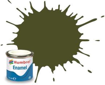 Humbrol Hobbyverf Enamel verf - #155 Olive Drab - Matt - Enamel Verf potje - 14 ml