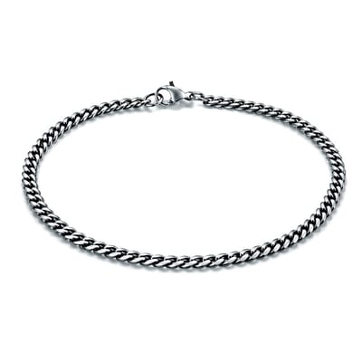 Stalen heren armband LGT JWLS Gourmet schakel Vintage 3mm-21cm