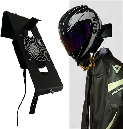 Muurbeugel voor Motorhelm met Ventilator - Droger voor Helm, Jas en Handschoenen