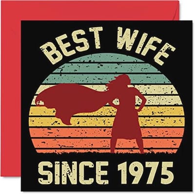 48e verjaardagskaart voor vrouw van echtgenoot - I Love You Gifts voor 48e jubileum - Wenskaart voor Partner 145 mm x 145 mm