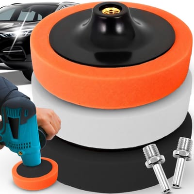Dailygoods- Polijstschuim Set van 3 - Hard/Medium/Zacht - Polijstpads - Auto Lakverzorging - Schuur/Polijst - Hoogglans Resultaat