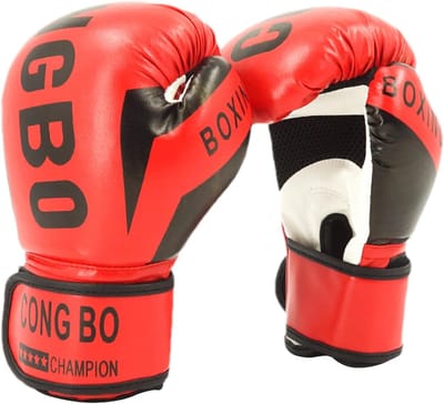 Kinder Bokshandschoenen - Trainingshandschoenen Boksen - Sport Training - Verstelbare Polsband - 6 Ounces - Rood