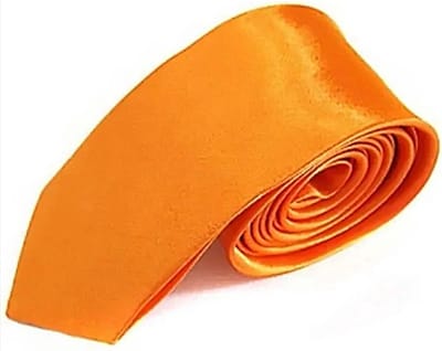 Scoby - Stropdas - Smalle stropdas - Tie - Orange Tie - Polyester - Universeel - Oranje