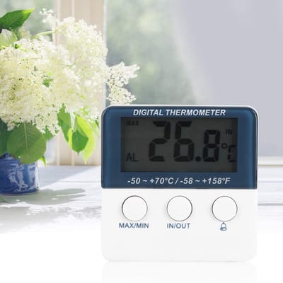 Digitale Thermometer - Temperatuurmeter - Binnen en Buiten - Met Sonde - -50C Tot 70C - Zwart