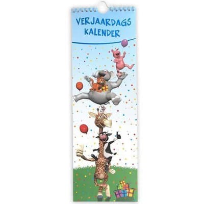Verjaardagskalender Lol - Geen jaartal - Ophangbaar - Diverse Kleuren  - 13 x 39,5 x 0,6 cm