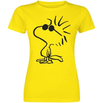 Peanuts T-shirt - Woodstock - S tot XXL - voor Vrouwen - geel