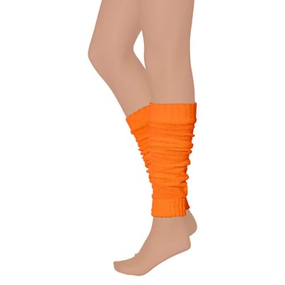 Apollo - Beenwarmer feest - Carnaval beenwarmers - fluor oranje - One size - Beenwarmers dames - Beenwarmers carnaval - Beenwarmers heren - Beenwarmers