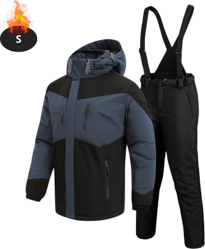 Bovista Skipak - SkiBroek - Skijas - Ski Suit - Wintersport - Heren - 2-Delig - Zwart - Maat S