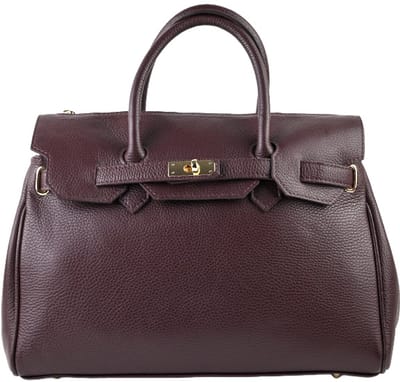 Giuliano lederen handtas Alberta - Dames - Made in Italy - Bordeaux