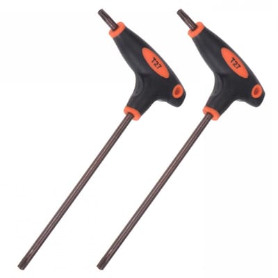 Dailygoods- Torx Sleutel T27 - Anti Sabotage - Moersleutel - T-handvat - Dual End - S2 Staal - Set van 2