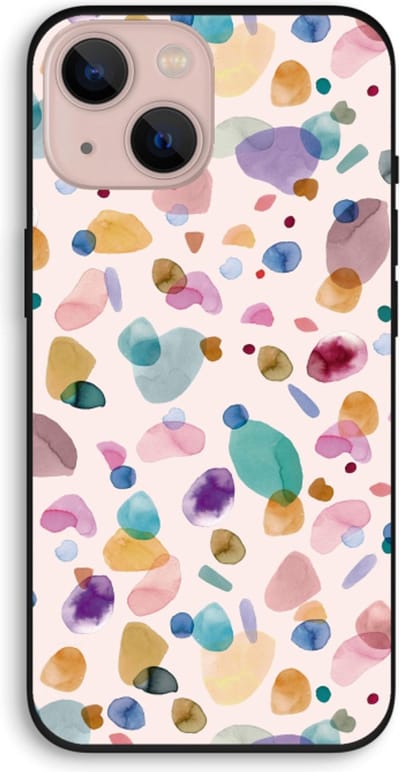 Case Company® - Hoesje geschikt voor iPhone 13 hoesje - Terrazzo Memphis - Biologisch Afbreekbaar Telefoonhoesje - Bescherming alle Kanten en Schermrand