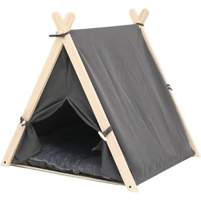 Puppy Huisdier Kat Tent Universeel Multifunctioneel Afneembaar Wasbaar Huisdier Kat Hondenhuis voor Thuis Donker donkergrijze kleur