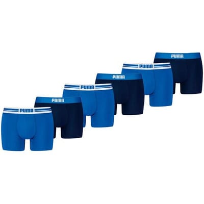 Puma Boxershorts Everyday Placed Logo - 6 pack - Blauw - Heren Ondergoed - Maat S