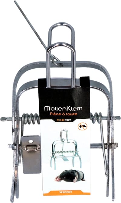 Knock Pest Control Verzinkte mollenklem 1 stuk - Ongedierteval - Mollenval - Mollenverjager - Herbruikbaar - Mollenbestrijding