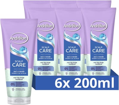 Andrélon - Shampoo Scrub - Scalp Care - 6 x 200 ml