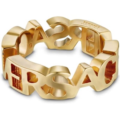 Versace LetteRing Logo Ring 1020684 1a00620 3j000 1020684 1A00620 3J000 (7)
