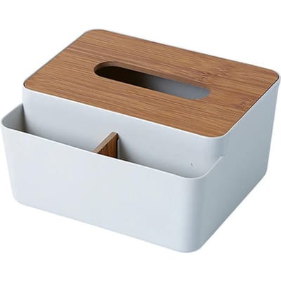 1 stuks Desktop Tissuebox met Houten Deksel Zakdoekhouder Papieren Opbergdozen Multifunctionele Huishoudelijke Keuken Desktop Organizer