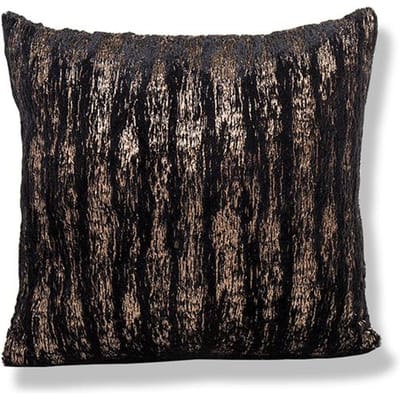 Airldianer Nieuwe Pluche Kussensloop Zacht Wol Goud Zilver Harig Kussenhoes Vierkant Taille Kussenhoes Kussens Faux Bont 43x43cm zwart