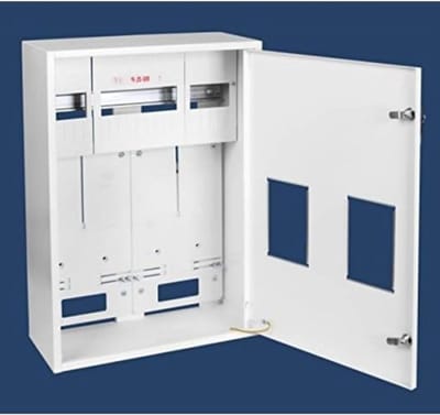 Tellerkast Zekeringkast - Stroomverdeler - Elektrische Installatie - Plombeerbaar - 25.5 x 14 x 35 cm - Gegalvaniseerd