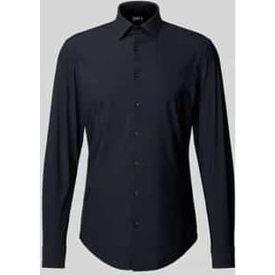 Slim fit zakelijk overhemd met effen structuur