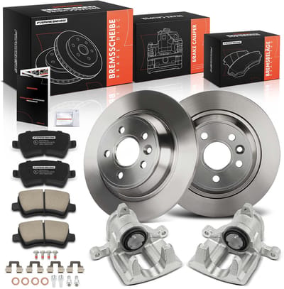 Frankberg 2x Remklauw+2x Remmen+4x Remblokken Achter voor Land Rover