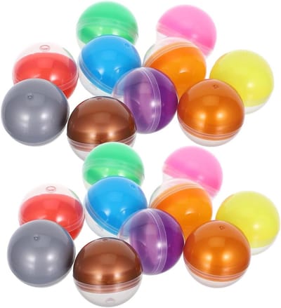 50 Stuks Lege Vulbare Plastic Ballen van 3.2cm voor Gumball Dispensers, Feestjes en Tombola's