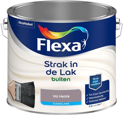 Flexa - Strak In De Lak Buitenlak Zijdeglans - Vol Heide - Mengverf - 2,5 L