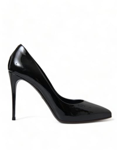 Dolce & Gabbana Zwarte Patenten Leren Hakken Schoenen