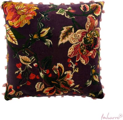 Imbarro - Kussen - Sierkussen - Linde - Purple - 100 % katoen velvet - 50x50 cm
