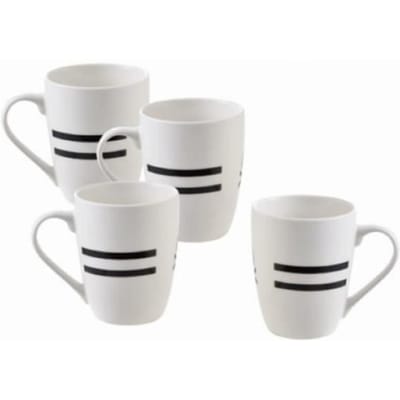 Lot de tasses - BENETTON - Porcelaine Bone China - 360 ml - 4 pièces - Lave-vaisselle & Micro-ondes