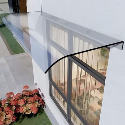 Buitenluifel - Regenscherm Overkapping - Entree Beschermen - Slagvast Polycarbonaat - 50 x 160 cm - Transparant