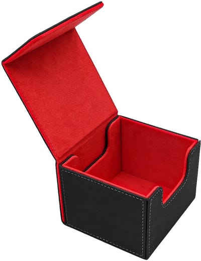 Dailygoods- Kaartendekkist met magnetische sluiting - Opbergdoos voor ruilkaarten - PU-leer - Waterdicht - Antislip textuur - Geschikt voor TCG/CCG kaarten