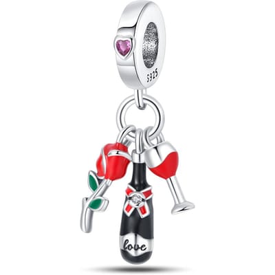Koper Mooie Bedel Echte Rode Wijn Roos Kralen Passend op Armbanden Sieraden DoeHetZelf Dames Cadeaus Accessoire