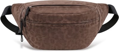 YONO Heuptas Dames - Fanny Pack Crossbody Tas - Vegan Leer - Panterprint - Verstelbare Schouderband - Unisex - Luipaard Bruin