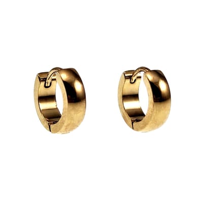∅13mm x 4mm Oorbellen Unisex - Verguld RVS - Oorringen Dames - Heren