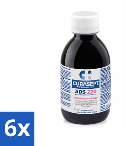 6 x Curasept Mondspoeling 0,20% CHX 200 ml - Mondspoeling - Chloorhexidine - Anti-discoloration - Mondverzorging - Parodontitis