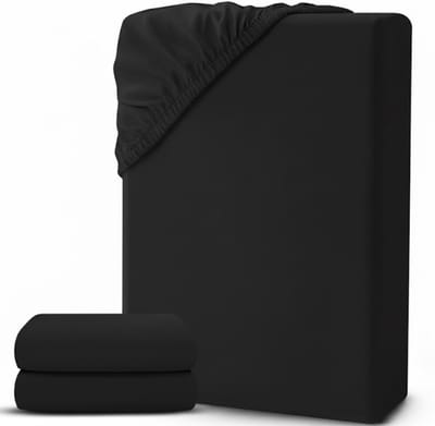 DailySupplies® Matrasovertrek 160x200 - Dekbedovertrek - Hoeslaken - Matrasbeschermer - Extra Zacht - Zwart