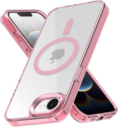 Telefoonhoesje Geschikt voor iPhone 16e / 17e– Siliconen Hoes met Chroom – Compatibel met MagSafe – Geïntegreerde Camerabescherming – Rosé Goud – FuturiQ