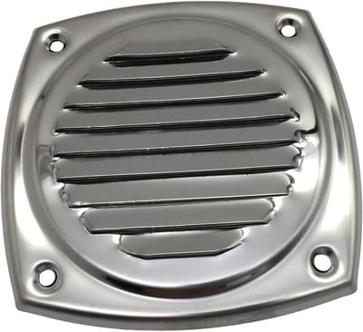 Ventilatierooster - Luchtrooster Afdekking - Afzuiging Binnenshuis - Roestvrij Staal 304 - 5x5 Inch - Zilver