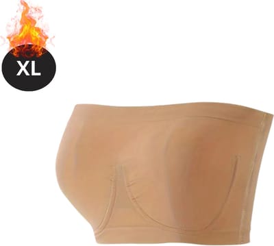 Bovista BH Zonder Beugel - Zonder Bandjes - Push-up Bh's - Comfort Beha - Comfortabel - Sterk - Yoga - Dames - Khaki - Maat XL