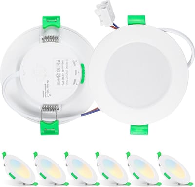 Dimbare LED Inbouwspots, Set van 6, 7W, IP44, Voor Badkamer en Keuken, 3000K/4000K/6500K, Energiezuinig en Modern Design