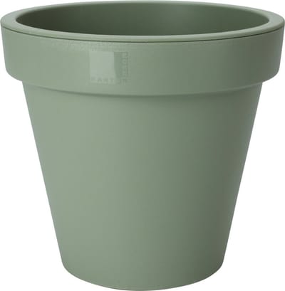 Pro Garden Bloempot - groen - rond - D25 cm - kunststof - plantenpot - tuin buiten